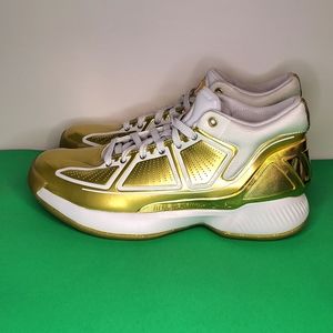 Adidas Size 8.5 D Rose 10 Metallic   Mens Basketball